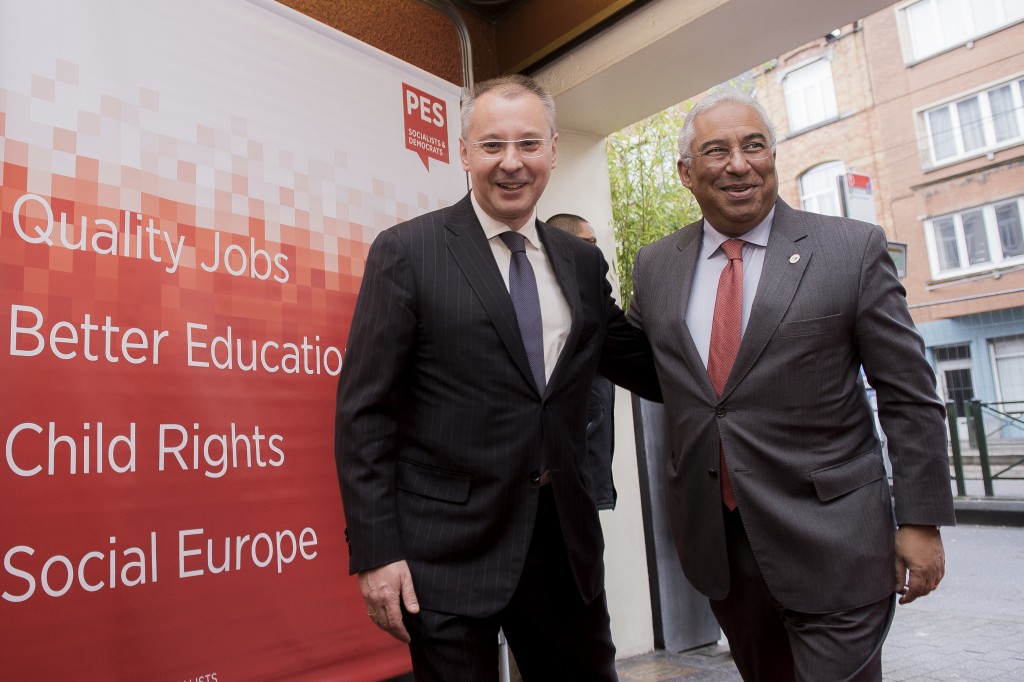 Brussels, Belgium 7 March 2016
PES pre-EU Council meeting.
Sergei Stanishev and Antonio Costa.
Photo: Party of European Socialists
