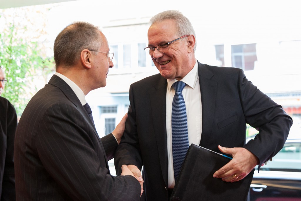 PES pre-EU Council Meeting, Brussels, Belgium 7 March 2016

Sergei Stanishev and Neven Mimica
Photo: PES