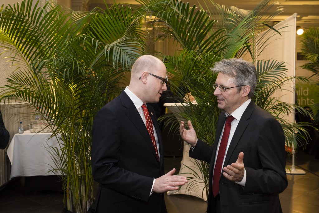 Brussels, Belgium 7 March 2016
PES pre-EUcouncil meeting. Bohuslav Sobotka and Achim Post. Photo: Party of European Socialists