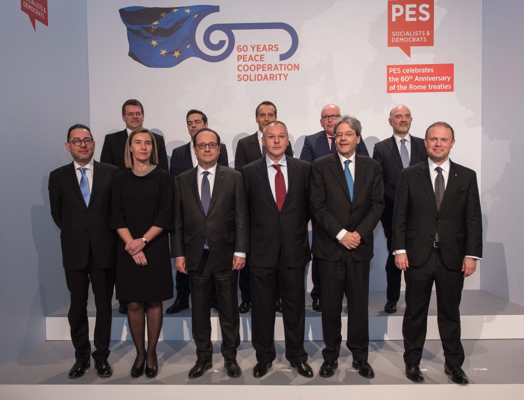 PES Leaders' meeting on the eve of the Treaty of Rome anniversary