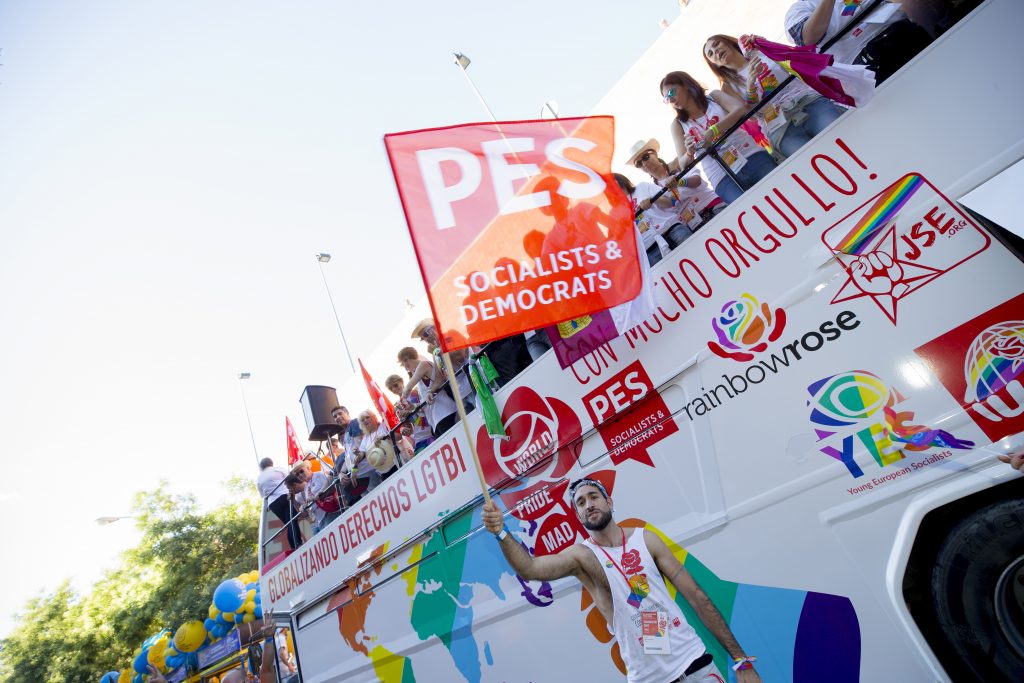 PES-Rainbow Rose-PSOE at the World Pride 2017, Madrid